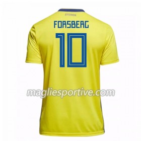 Completo Calcio Svezia Forsberg 10 Divisa Prima Mondiali 2018